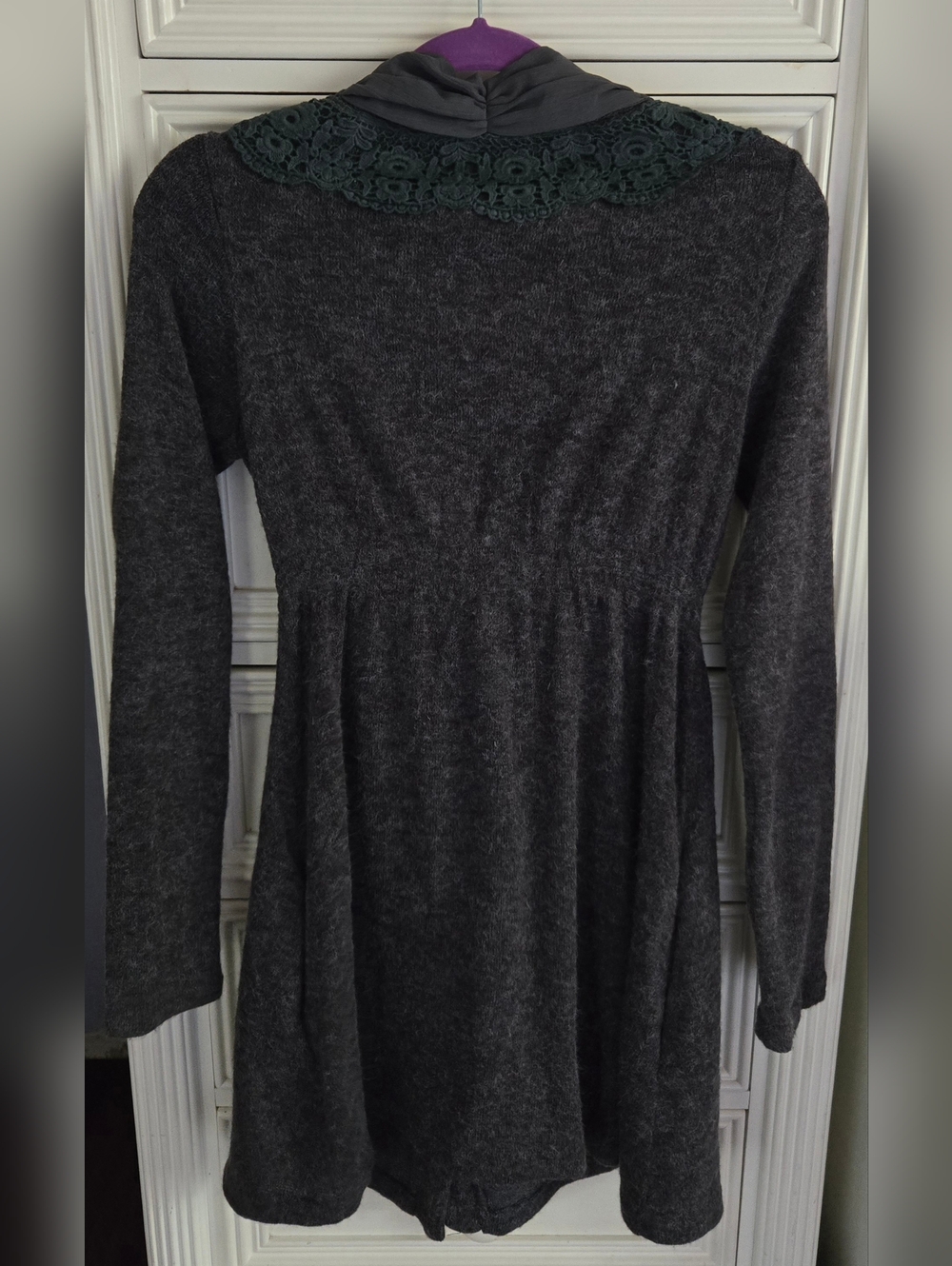 A'reve Charcoal Gray Sweater Dress Size S - Picture 8 of 11